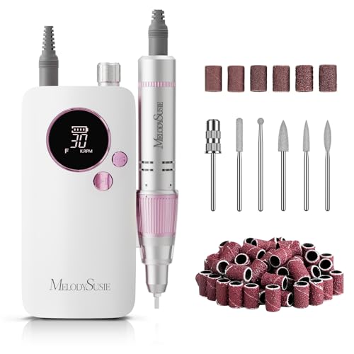 MelodySusie Entry-Level Clip-On Cordless Nail Drill, SC320F 30000RPM E-File with Pastel & Colorful Aesthetic Design for Manicure Shaping & Gel Removal, Ideal for Training, Nail Art Practice & Home Use