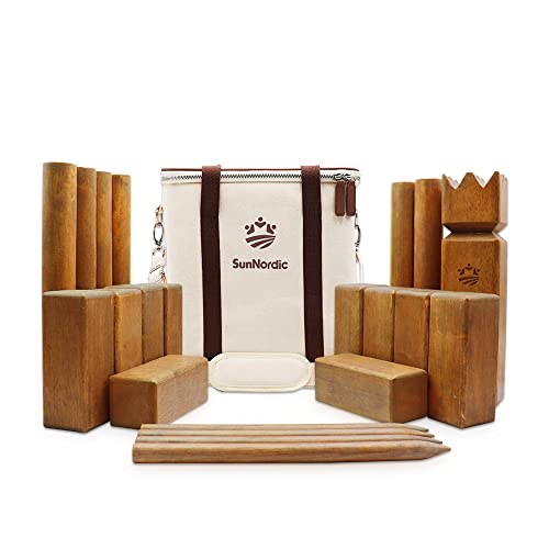 SunNordic Kubb Wikinger Wurfspiel, Schwedisches Schachspiel Aus...