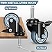 3 inch Swivel Caster Wheels Set of 4,Heavy Duty Stem Caster Wheels 1200lbs,3/8