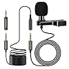 MOSOTECH 3,5 mm Lavalier Microfoon, Omnidirectionele Revers Microfoon met 79 “Verlengkabel, Professionele Condensator Clip-on Mic voor Smartphones, PC, DLSR, Youtube, Interview, Podcast Opname