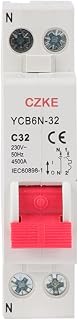 MCB Miniature Circuit Breaker Phase-Neutral Circuit Breaker YCB6N-32 6-32A 1P+N Electrical Switch Home Safety (Color : 1P N, Size : 16A)