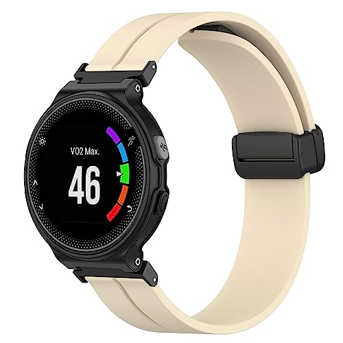 CZhkg Reloj de Correa para Garmin Forerunner 235/620 Strap, Bandas Correa Armband Correas Reloj wristband Silicona Bracelet Recambio Brazalete Wristband para Garmin Forerunner 235/620 (beige)