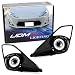 iJDMTOY Xenon White LED Projector Fog Lights Compatible With 13-16 Scion FR-S w/ 40-SMD LED Halo Ring Parking Lights, Includes (2) Projector Lens Foglamps w/ Brackets, (2) Bezels & Relay Harness