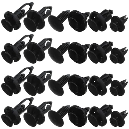 Clips de nailon para coches, grapas negras ideales para reparaciones de guardabarros en casa
