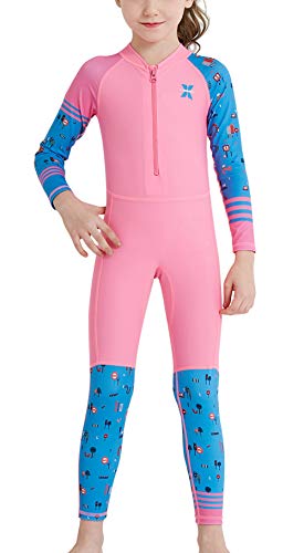DIVE & SAIL Boys Swimsuit UPF 50+ UV Sun Protective One-Piece Long Sleeve Sunsuit Stretch Full Suit Swimwear