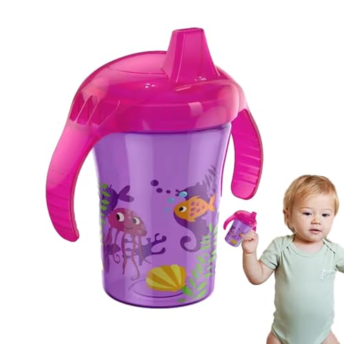 Bbbabeslk Sippy Cup for Toddler - Learning Sippy Cups for Toddler | Kids Drinking Cups Non-Spill, Training Duckbill Water Cup with 2 Handles, Feeding Supplies for Kids Boys and Girls, with Spill- Lid