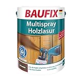 Für innen und außen BAUFIX Multispray Holzlasur palisander, 5 Liter