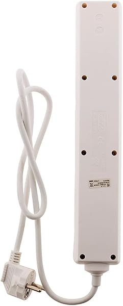 Bloc 6 Prises 16A 2P+T avec Interrupteur - Blanc - Zenitech - 5