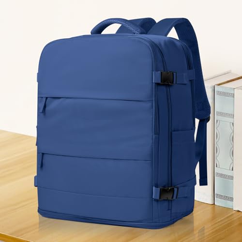 Image of coowoz Travel Backpack for Women Man Carry On Backpack Mochila de Viaje Waterproof Teacher Personal Item Backpacks Travel Bag Essentials Rucksack Airplane Accessories Must Haves Royal Blue