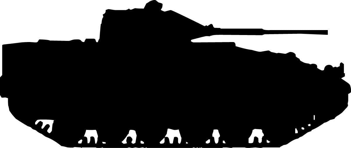 Haynes Military Tank I Silhouette Wall Decal Cutout 20"x48"