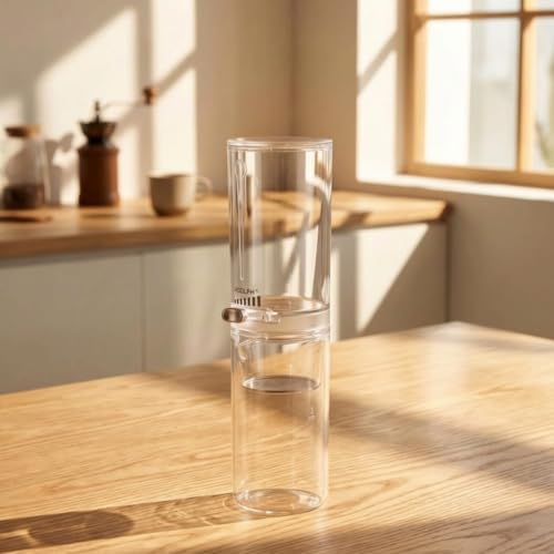 Image of Transparent Slow Coffee Maker Minimalist Cold Brew Pot with Lid, Ice Drip