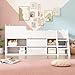 ANIROY Cabin Bed Mid Sleeper Bed Frame Storage Kids Wooden bed with Drawers Shelf Storage Low Sleeper Bed 3ft Single Children's Wooden Bed - 3ft Single (90 x 190 cm) Frame Only, White ANIROY Cabin Bed Mid Sleeper Bed Frame Storage Kids Wooden bed with Drawers Shelf Storage Low Sleeper Bed 3ft Single Children's Wooden Bed - 3ft Single (90 x 190 cm) Frame Only, White