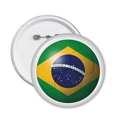 Badge de football Brésil pins rond de décoration aux finitions soignées