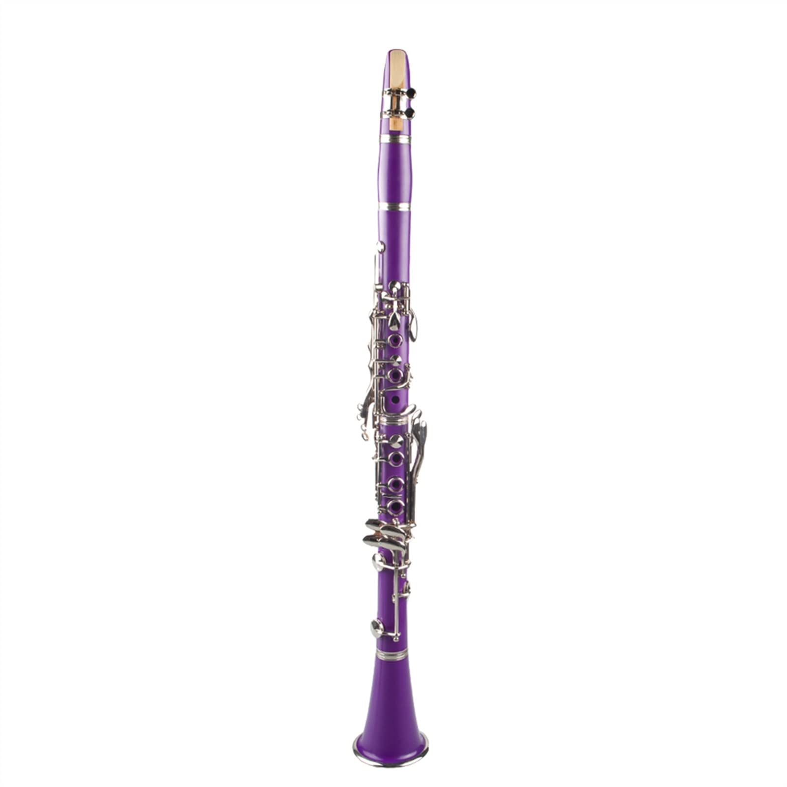 Clarinette en si bémol professionnel ABS 17 touches en cupronickel plaqué nickel violet kit clarinette