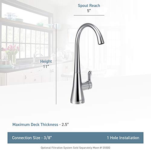 Moen S5520Srs Sip Transitional Cold Water Kitchen Beverage Faucet With Optional Filtration System, Spot Resist Stainless #TOP2