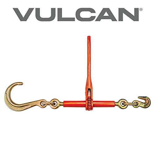 Image of VULCAN Ratchet Binder with Towing J Hook - 5,400 Pound Safe Working Load (Works with 5 /16 Inch or 3 /8 Inch Chain)