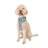 Sassy Woof Dog 調節可能ハーネス - スターウォーズ マンダロリアン - L、通気性メッシュ、2つのDリング付きプルなしデザイン、特許取得済みデザイン、小型犬や子犬に最適