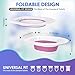 FRECHMOON Sitz Bath for Toilet, Sitz Bath for Hemorrhoids and Postpartum Care - Yoni Steam Seat - Portable Bidet for Epsom Salt Soak, Foldable Basin BPA Free, Perineal Soaking and Steaming - Pink