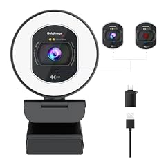Galyimage 4K Full HD Webcam with Ring Light