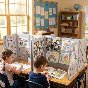 Practical Products Portable Acoustic Divider - Home Office freestanding - Classroom - Teaching Organizers - Desk Space countertops - Testing Centers - Sound dampening - Computer Desk - Image 5