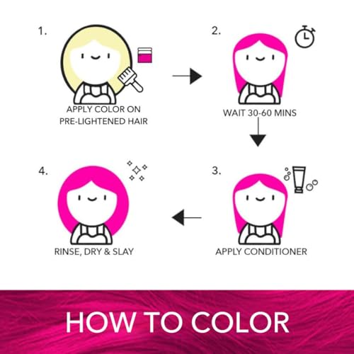 Image of Paradyes Semi-permanent Carola Pink DIY Conditioner Based Hair Colour 120 gm and Lighten Up! Bleach Pack 30 Vol. for all Hair Types