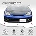 MagicDrift Front Bumper Lip Chin Spoiler, Compatible with 1999-2000 Honda Civic, JDM MU Style Flexible Polyurethane(PU) Front Lower Splitter Protector, Unpainted Black