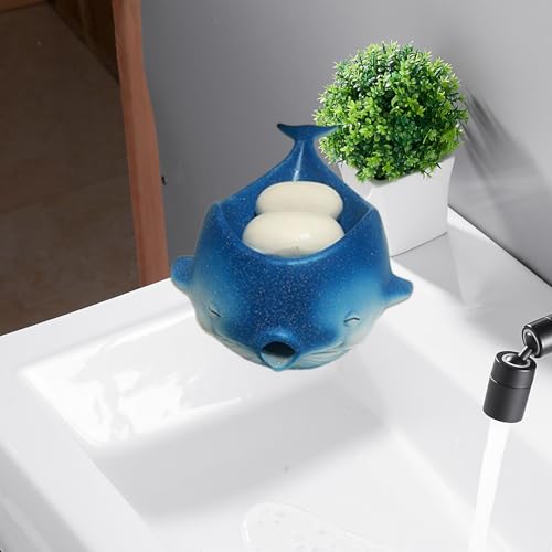 Support pour savonnette baleine avec drainage efficace pour coin douche
