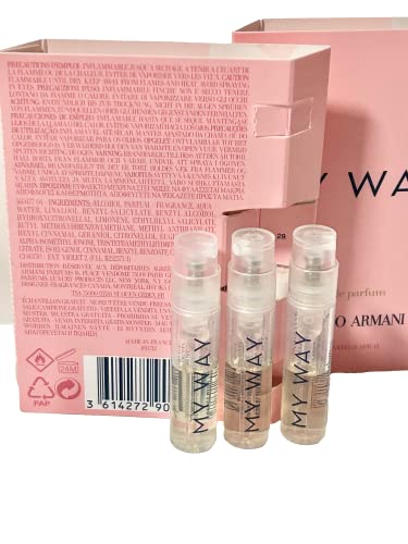 Giorgio Armani My Way Sample Perfume Women Spray 1.2 Ml / 0.04 Oz - Set Of 3 #TOP3