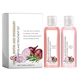 GIVOOBE Cebolla Shampoo y Acondicionador para la Densidad Capilar, Set Tratamiento Capilare Contiene Biotina y Romero, 2 *...