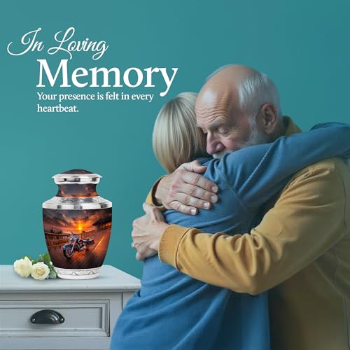 Image of Bike Urn Ash Keepsakes for Human Ashes 1 Large & 2 Small | Cremation Urns, Burial Urns for Human Ashes
