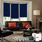 Stylishade Motorized Blinds for Windows with Remote, Custom Size Electric Smart Shades for Home Office,Navy Blue