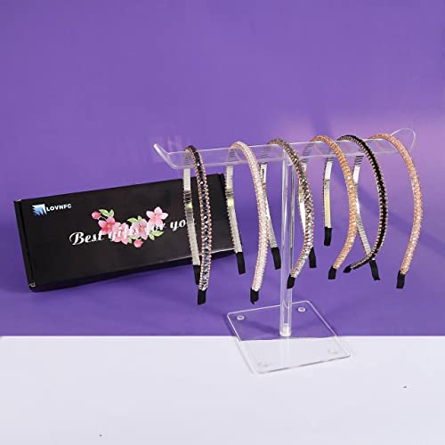 Lovnfc Headband Holder, Hair Accessories Organizer Acrylic Clear Hairband Hair Hoop Display Stand With For Girls Women #TOP5