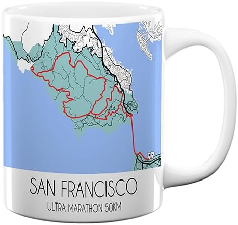 Miniatura 60 de TJ Originals Taza de café New York City Trail, taza de cerámica de 11 onzas, regalos motivacionales para hombres, recuerdo de camino de maratón