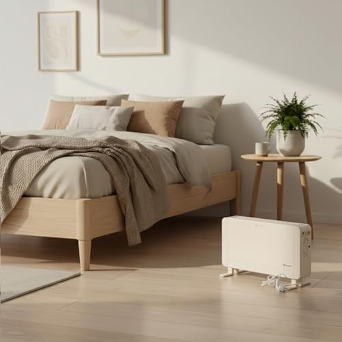 M mimotec – Radiateur Convecteur Électrique Broken Equation Blanc 2000 W, Puissance Réglable 800–2000 W, Silencieux 0 dB, avec Thermostat, Usage Intérieur