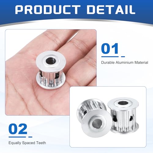 QUARKZMAN 2 Stk Zahnriemenscheibe Aluminium Riemenscheibe 8mm Bohrung Pulley Synchronrad Zahnriemenrad 5mm Teilung 16mm Nutenbreite für Zahnriemen CNC Maschine 3D Drucker 12 Zähne