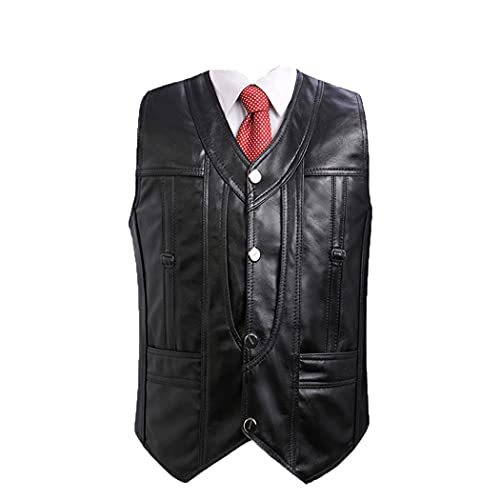 Gilet en cuir de mouton homme col en V : la solution idéale contre le vent sans encombrement
