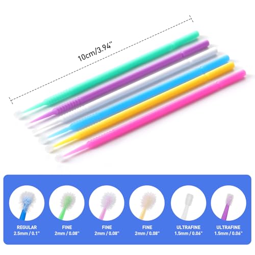 Image of JMU 2000pcs Dental Micro Applicators Brushes, Fine, Yellow