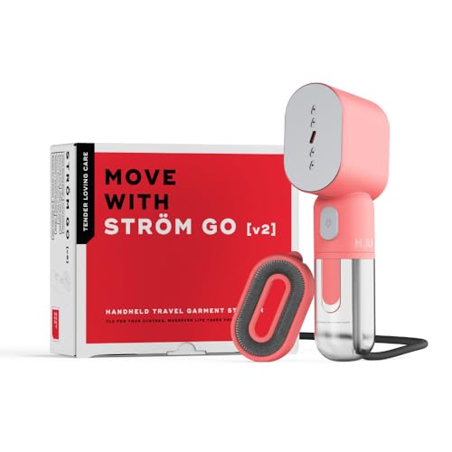 Image of NUUK STROM GO V2 Super Compact and Lightweight Travel Garment Steamer For Clothes | FREE Heat Resistant Travel Pouch | Vertical & Horizontal Steaming | 20g /min Steam | 30 Sec Heat Up