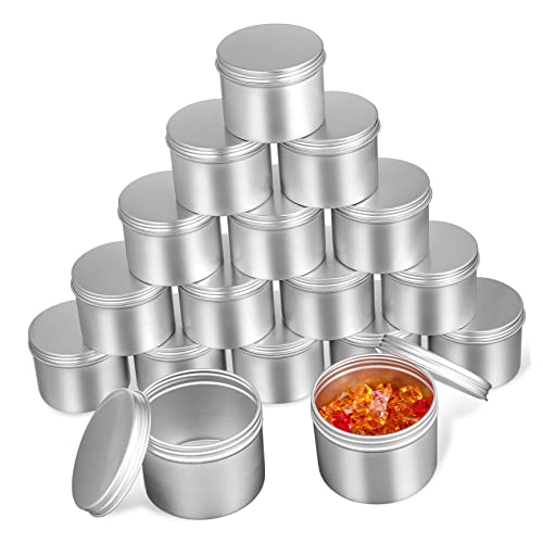 FOMIYES 20 Piezas caja de aluminio tarro de dulces contenedores de aluminio con tapa envase frascos con tapas diminuto masón recipientes de lata de metal Mini frascos de aluminio sellados