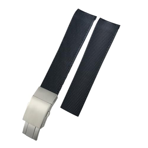Bracelet montre caoutchouc 19mm 20mm 21mm silicone noir bleu pour Longines Hydroconquest L3