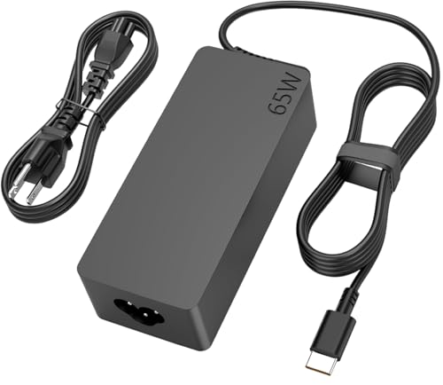 Ruilezyo 65W USB C Laptop Charger Compatible with Lenovo Thinkpad Chromebook Yoga Laptop and More USB Type C Power Cord