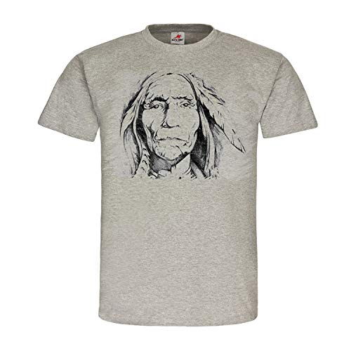 T-shirt gris homme XL imprimé allemand écriture mode #25422