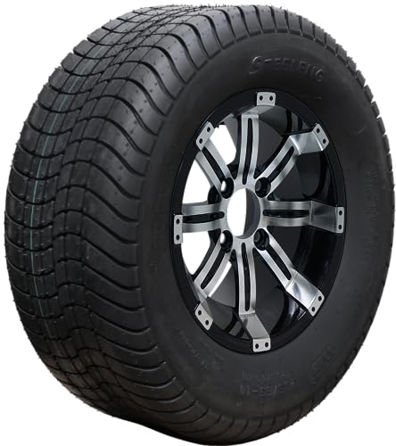 10" Tempest Machined/Black Wheels and 205/65-10 Comfortride DOT Tires - Set of 4