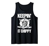 keepin' it chippy - bastoncini da hockey su ghiaccio con teschio incrociato canotta