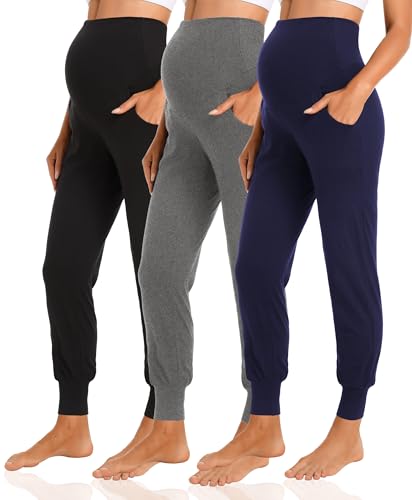 Image of V VOCNI Women's Maternity Joggers Pants Pregnancy Sweatpants