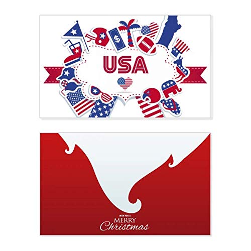 Carte de Noël vintage drapeau américain pour rompre avec la monotonie des vœux classiques