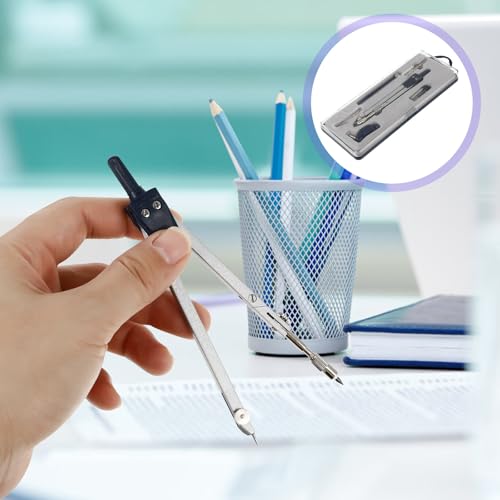 Artibetter Drafting Metal Compass Set of 6 with Zinc Alloy Construction, Easy to Carry and Fine Workmanship, for Architects and Engineers in Drawing and Network Technology Applications - Image 8