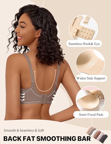 Image of Avidlove Wireless Bras for Women Comfort Seamless Bra Smooth Bralette Everyday Sleep Jelly Bras Regular and Plus