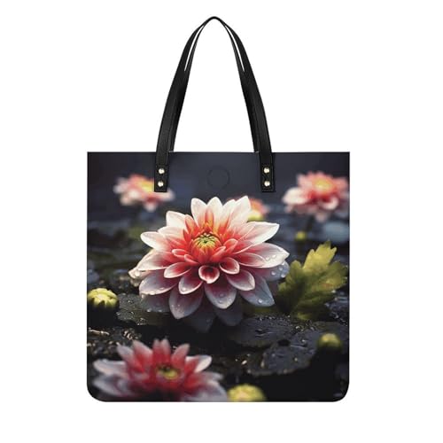 Flower Large Leather Handbags Women Fashion Handbag Multifunctional Travel Bag It Is A Great Gift for Mothers, Teachers, Friends, Bridesmaids