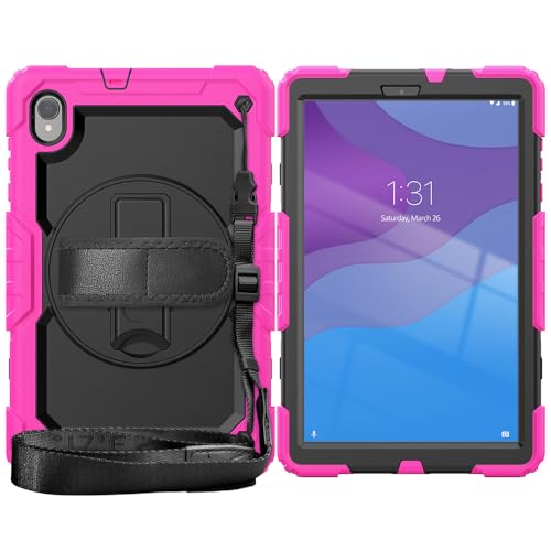 Funda anticaídas Lenovo Tab M10 HD 2a Gen que evita roturas de pantalla rojas